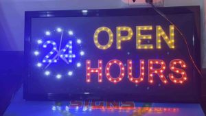 ป้ายไฟ ป้ายไฟร้าน ป้ายไฟตัวอักษร ป้ายไฟวิ่ง ป้ายไฟled ป้ายไฟเปิด24ชั่วโมง OPEN24HOURS