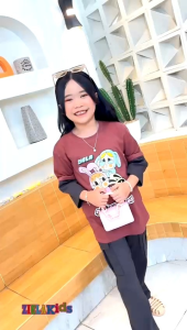 Setelan anak perempuan bahan cotton combad mix chinos cargo/setelan anak perempuan kekinian/setelan terbaru ziela kids