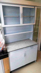 ตู้ครัวอลูมิเนียมแท้ 100% / ทรงสูง 100  120  150  195 CM  / TOP อลูมิเนียม  TOP หิน  TOP อ่างสแตนเลส