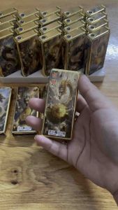 Combo 5 cái Quẹt khò tia xanh Hình Rồng 3D sang trọng lửa mạnh vỏ sắt kim loại nạp lại ga được khi hết