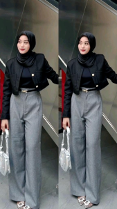 CELANA ORO PANTS WANITA//CELANA Trousers Wanita Highwaist Anti Kusut