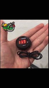 Voltmeter Mini Bulat Xcase 6577 Pengukur Aki Digital Motor Universal Waterproof Tahan Air Volmeter X-Case