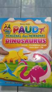 buku PAUD mengenal dan mewarnai dinosaurus (16×20cm)