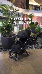 (UPGRADED VERSION)Crolla Premium Air Swift Auto Fold Pure Attraction Stroller (Newborn to 22kg)|Cabin Size Baby Stroller