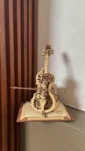 Magic Cello Mechanical Music Box 3D Wooden Puzzle