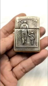 Zippo Armor Case Brass - Thiết kế 3D "With Love To Dad" - Quà tặng ý nghĩa cho Ngày của Cha