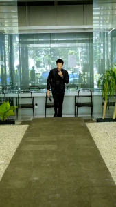 New SILIWANGI hitam kemeja batik pria lengan panjang/ atasan baju pria warna hitam berlapis furing