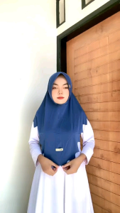 Hijab Instan Laser Sabit Matt Jersey Hawai/Bergo Harian Instan Khanza by Ratu