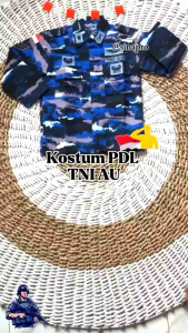 Seragam Baju Fashion Profesi TNI Ad TNI Au Loreng Anak / Kostum  Setelan TNI AU Tentara Loreng Baret Anak Lengkap