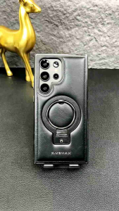 SAMSUNG GALAXY S22 ULTRA - S23 ULTRA Magsafe stand Leather Back Case Cover Kulit RMBMAX