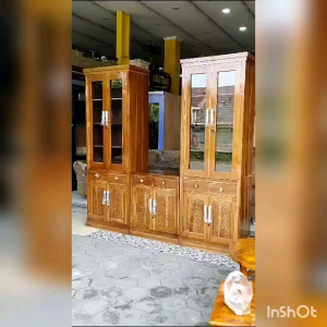 Lemari Hias Pajangan Serbaguna Kayu Jati