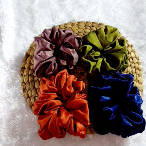 SWC●SCRUINCHIE VELVET aksesoris rambut wanita kuncir rambut cepol hijab bervolum scruinchie premium