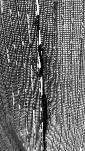 Japanese vintage Jinbei Kimono Haori Jacket Robe Dress. Grey. Hexagonal pattern.