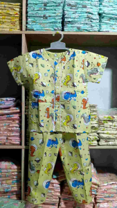 Noko acuk Baju Tidur Anak laki-laki Tanpa Kerah Usia 1-12 Tahun Motif Dino