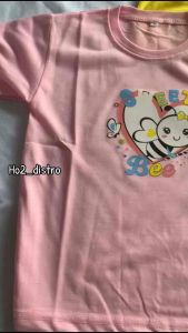 KAOS OBLONG ANAK PEREMPUAN MOTIF BEE USIA 2-10THN ATASAN LENGAN PENDEK ANAK CEWEK
