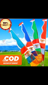 Bendera Merah Putih Umbul Umbul Kuda Laut Ukuran Besar - Bahan Poliester Untuk Dekorasi Pesta Kemerdekaan