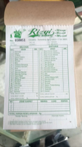 NOTA CUSTOM UNTUK JUALAN / USAHA  2 PLY