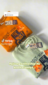 Sweater Anak Laki-laki Perempuan Motif Karakter Usia 1-12 Tahun
