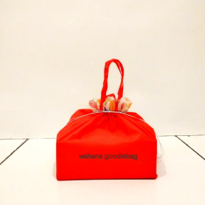 isi 12pcs Tas Hajatan serut 18x18 Tas Spundbond Kotak/nasi/besek/bento