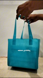 isi 12pcs Tas Hajatan 18x18 Spundbond Bok lipat samping Goodie bag kotak nasi/besek/bento