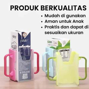 Milk Holder Susu Kotak Holder Anti Tumpah Baby Cup Holder