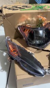 CUSTOM reflektor plus sen Revo FI Revo x hitam oren hitam oranye kualitas Jos Terbaik