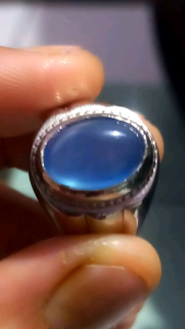 Natural Blue Spirtus Dim Tertera di Foto Ring Alpaka No.85/9