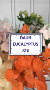 [16 CABANG] EUCALYPTUS DAUN ARTIFICIAL LEAF BUNGA PALSU DEKORASI DECORATION TANAMAN PALSU IMITASI PLASTIK DEKOR RUMAH DAUN EUKALIPTUS PREMIUM SUTRA ARTIFISIAL HIAS DOLLAR DAUN DOLAR