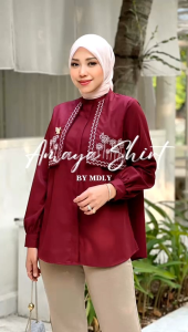 Kemeja Kerja Atasan Wanita Amaya Shirt by Mdly