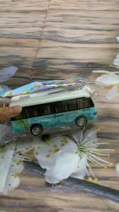 Đồ chơi ô tô Bus cho bé có phát nhạc có đèn mở được cửa có bánh đà