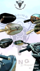 NEW H2C V5 GENUINE CNC ALUMINIUM SIDE MIRROR H-VIEW REAR VIEW MIRROR H2C MODEL V2 CERMIN SISI MOTOSIKAL (1PC)