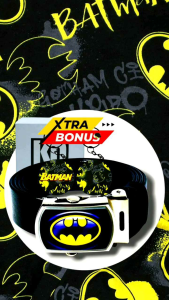 Ikat pinggang/Sabuk anak TK/SD bahan berkualitas karakter Batman 05.Trendi dan kekinian utk fashion.