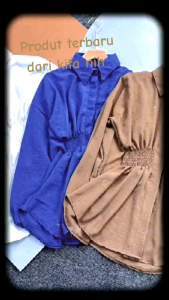 Tanaya Shirt Kemeja Blouse Wanita Crinkle Airflow M L XL