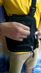 jansport (ORIGINAL)tactical sling bag with holster and quickdraw