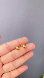 Anting Tusuk Pentul  Titanium Gold CBX19