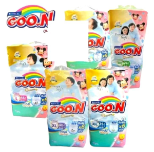 GOON ผ้าอ้อมเด็กแบบกางเกง Mommy Kiss พรีเมียมซอฟต์ ไซซ์ S-XXXL GOON Premium Soft Baby Diaper Pants Mommy Kiss Size S-XXXL