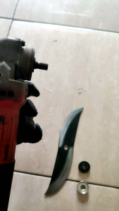 as sambungan mesin gerinda + pisau cacah