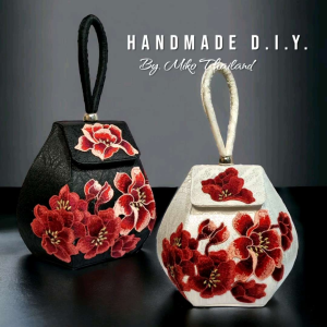 DIY กระเป๋าถืองาน 3 มิติ ตกแต่งด้วยลูกไม้ กระบวนการกระเป๋าถืองาน หย่อนใหม่ ความงาม