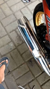 Knalpot CB Tiger PNP Suara Bas KTM Stenlis & Hitam Model Supra FI Inlet 50