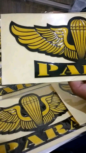 Stiker PARA Jumbo +Kecil Timbul Tebal Glitter Tahan Air Alfatih Army