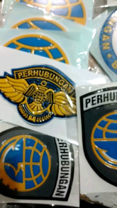 Stiker Dishub Kementrian Perhubungan Kemenhub 6x7 cm Timbul Bagus Motor Mobil