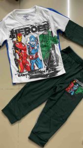 (12-45kg) VNXK Bao đẹp chất lượng! bộ GAP tay DÀI quần dài bé trai VNXK thun cotton size nhí đại form rộng rãi in hình Siêu nhân khủng long 190