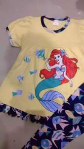 (9-23kg) Bộ dài tay bé gái - thun borip dáng babydoll chất vải borip sọc đẹp co giãn mềm hình in sắc nét (501)