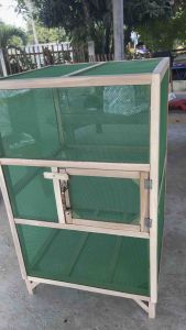 กรงสัตว์เลี้ยงเเนวตั้ง เลี้ยงผีเสื้อ เลี้ยงนก เลี้ยงงูขนาดจิ๋ว+ประตูเล็ก ขนาด100*60*60ซม.