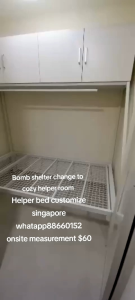 Helper room bed with cabinet customize singapore
