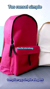 Naufal.storebag Tas ransel polos pria-tas pria-tas ransel black pack-tas ransel sekolah-kuliah