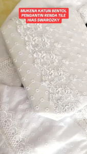 Mukenah Katun Bentol Pengantin + Free Tas