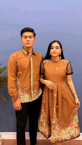 dress cheongsam teratai mocca