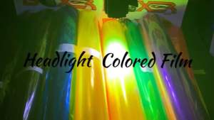 Tinted film - headlight - brake - signal - foglight - reverse - adhesive - stretchable.