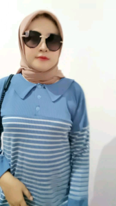 Setelan Tunik Knit Premium Warna Solid dengan Celana Slimfit untuk Muslimah